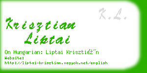 krisztian liptai business card